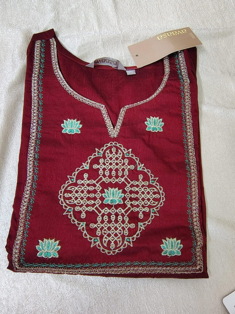Maroon Embroidery Kurti